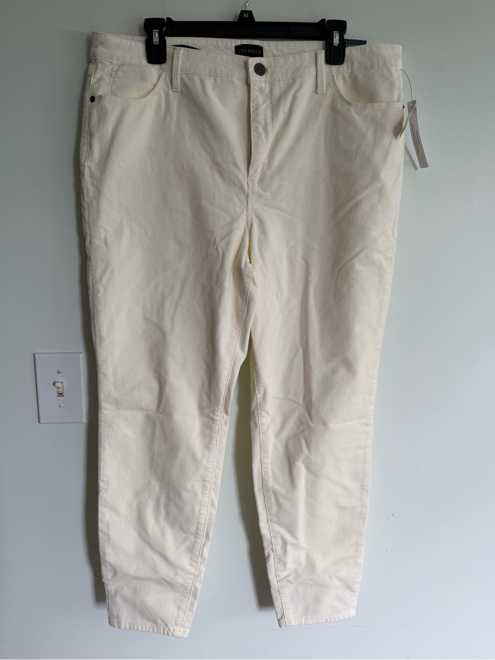 Talbots Cream High-Rise Corduroy Jeggings Jeans Coastal New Versatile Classic